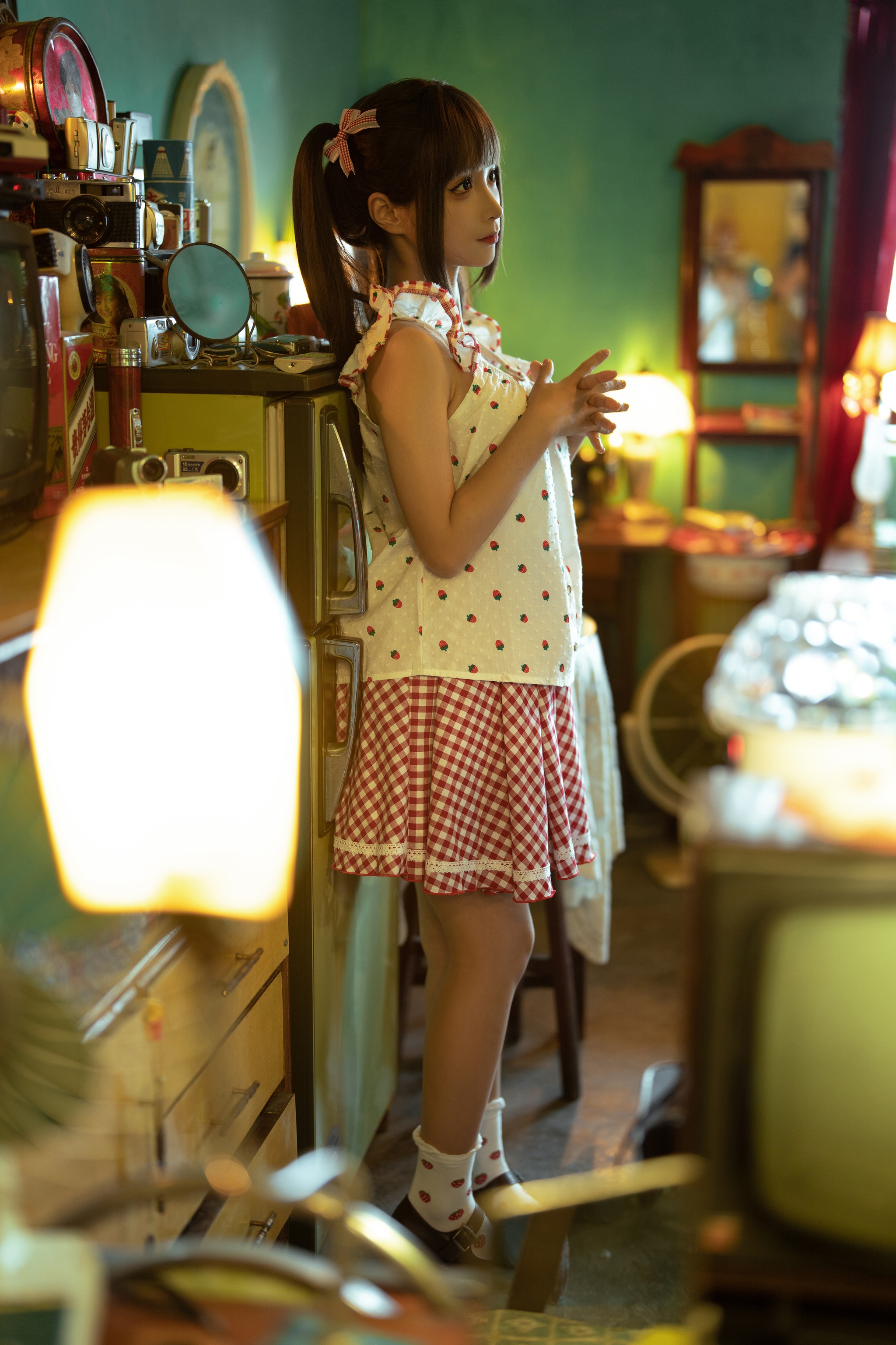 蠢沫沫 - NO.206 红格子 [118P]-XikXak